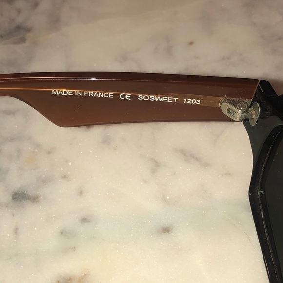 Rare Anne Et Valentin So Sweet 1203 Sunglasses Brown Black & Opaque Grey Vintage - Picture 6 of 11